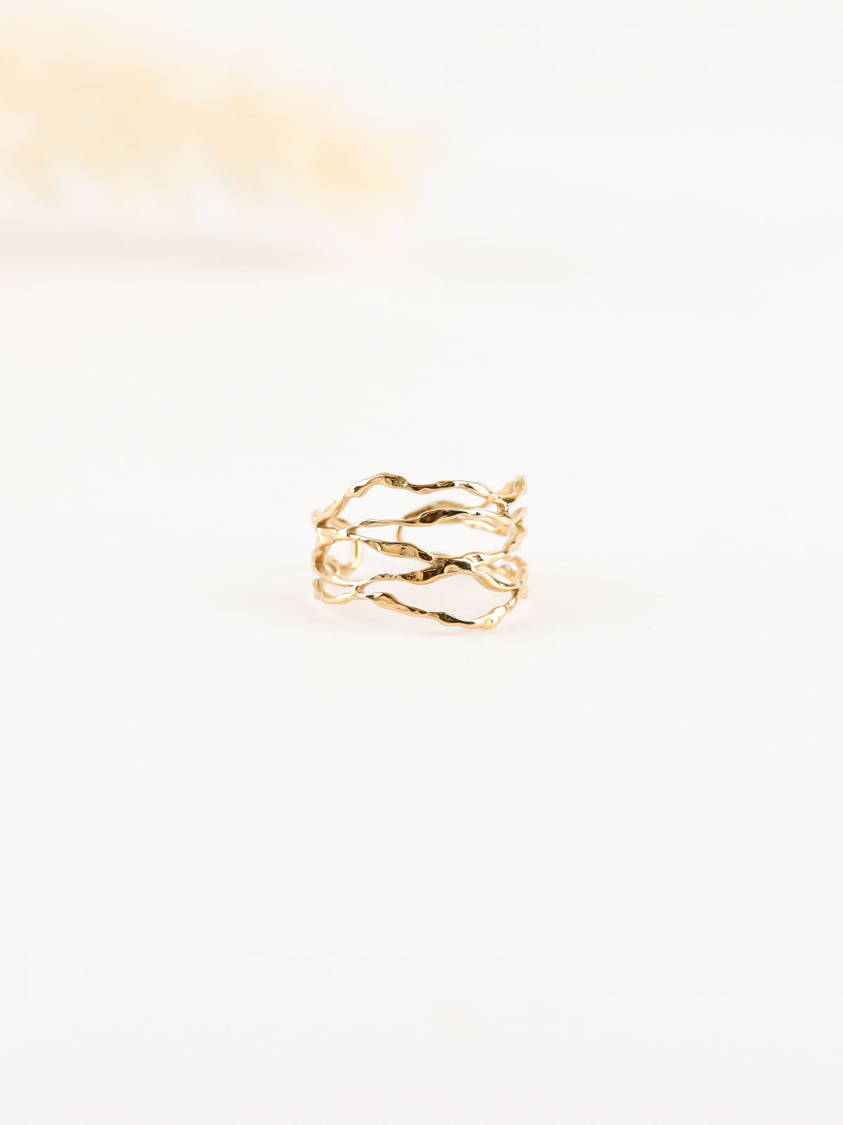 bague réglable en acier inoxydable pour femme