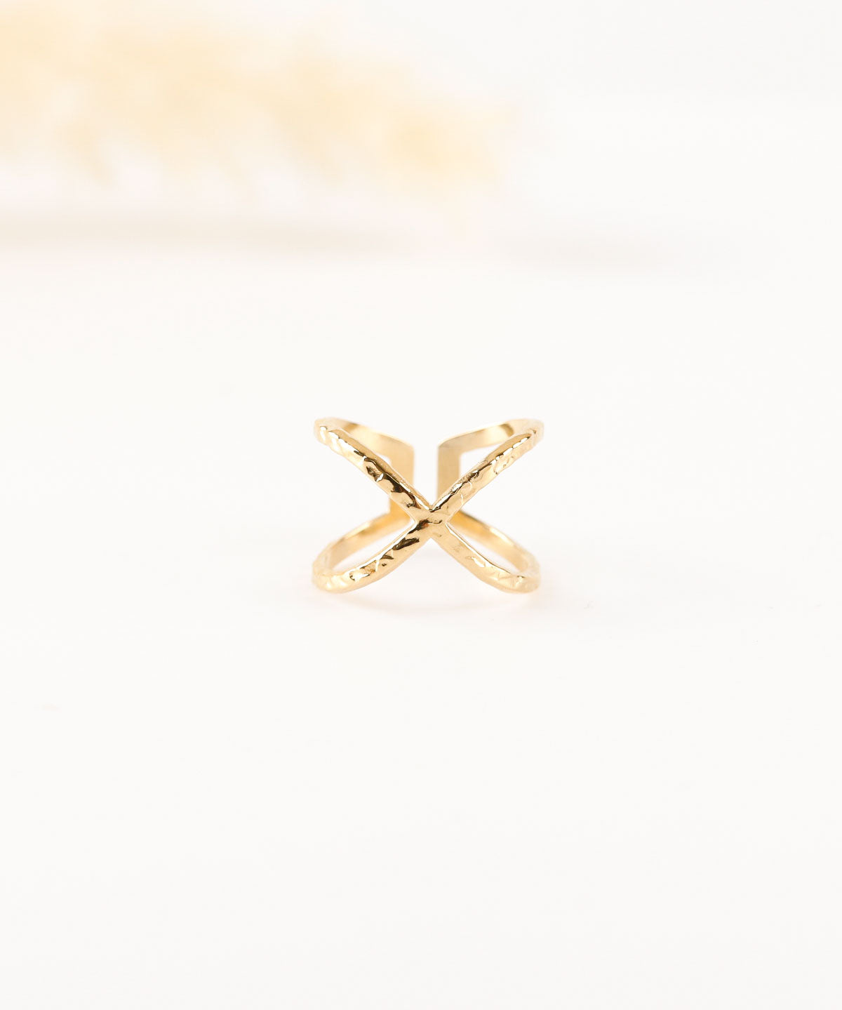 bague réglable en acier inoxydable pour femme 
