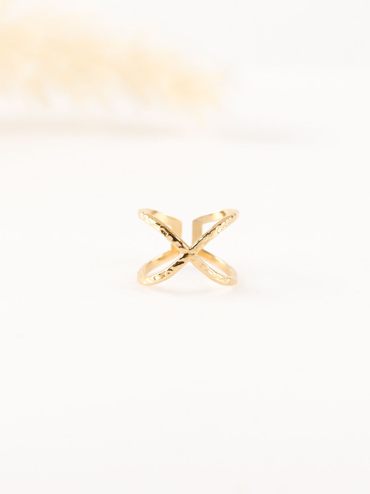bague réglable en acier inoxydable pour femme 