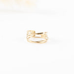 bague réglable en acier inoxydable pour femme 