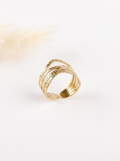 bague réglable en acier inoxydable pour femme