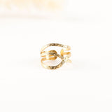 bague réglable en acier inoxydable pour femme 