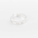 bague en plaqué argent réglable pour femme 