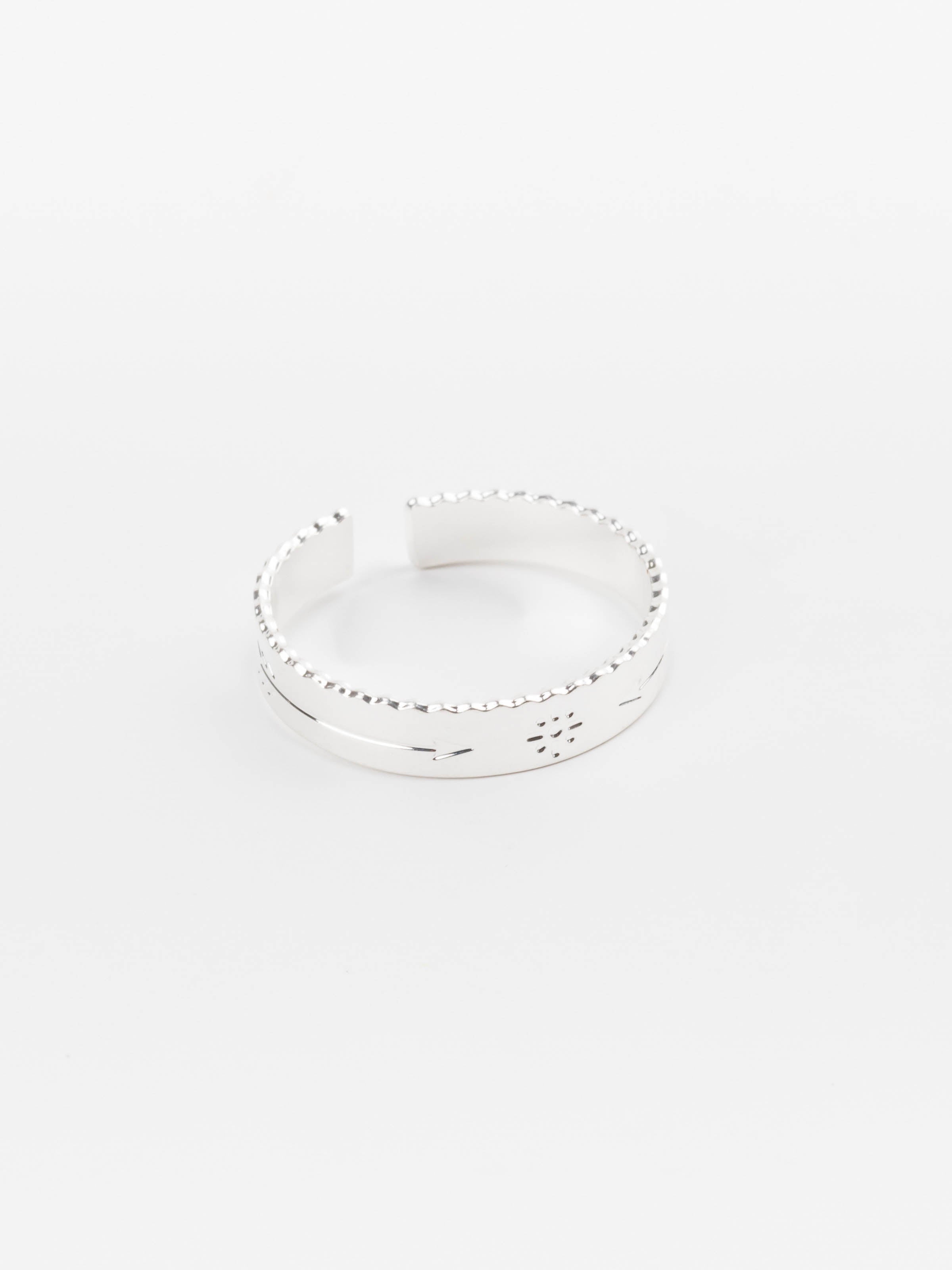 bague en plaqué argent réglable pour femme 