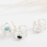 bague en plaqué argent réglable pour femme 