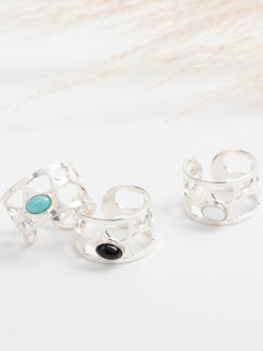 bague en plaqué argent réglable pour femme 