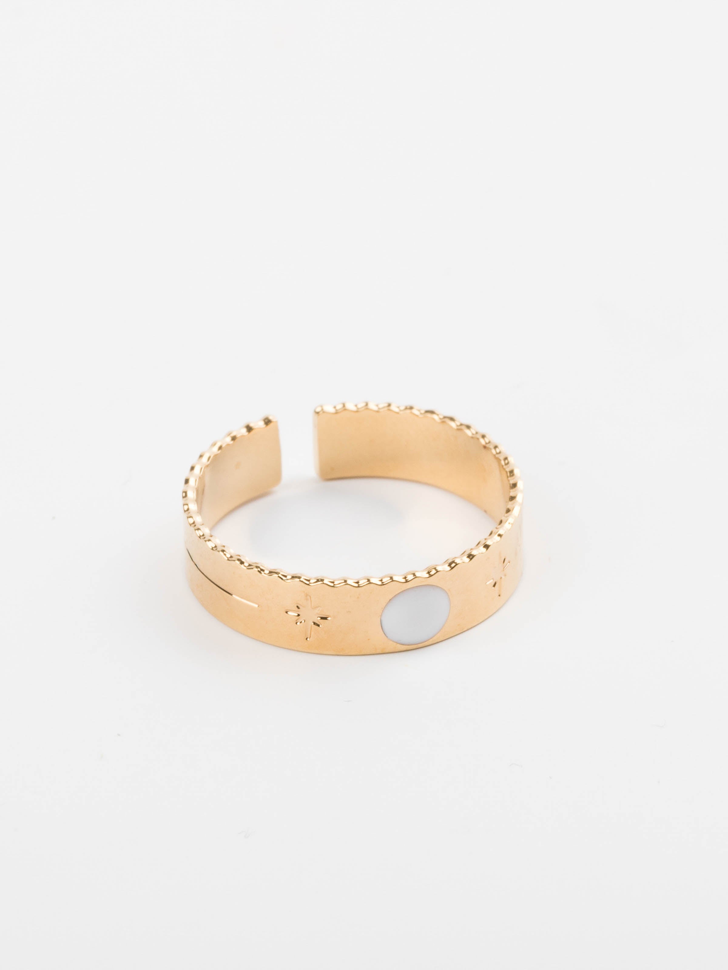 bague en plaqué or réglable pour femme 