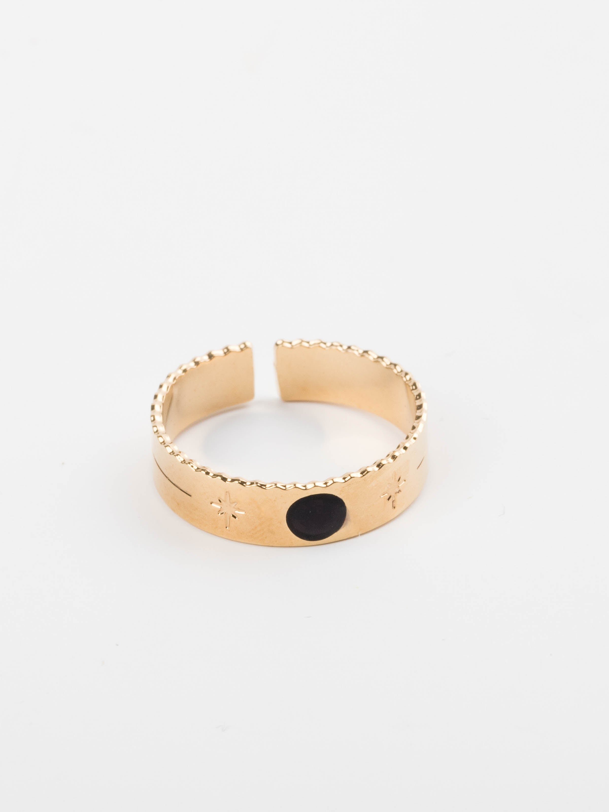 bague en plaqué or réglable pour femme 