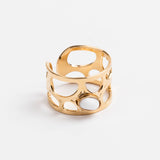 bague en plaqué or réglable pour femme 