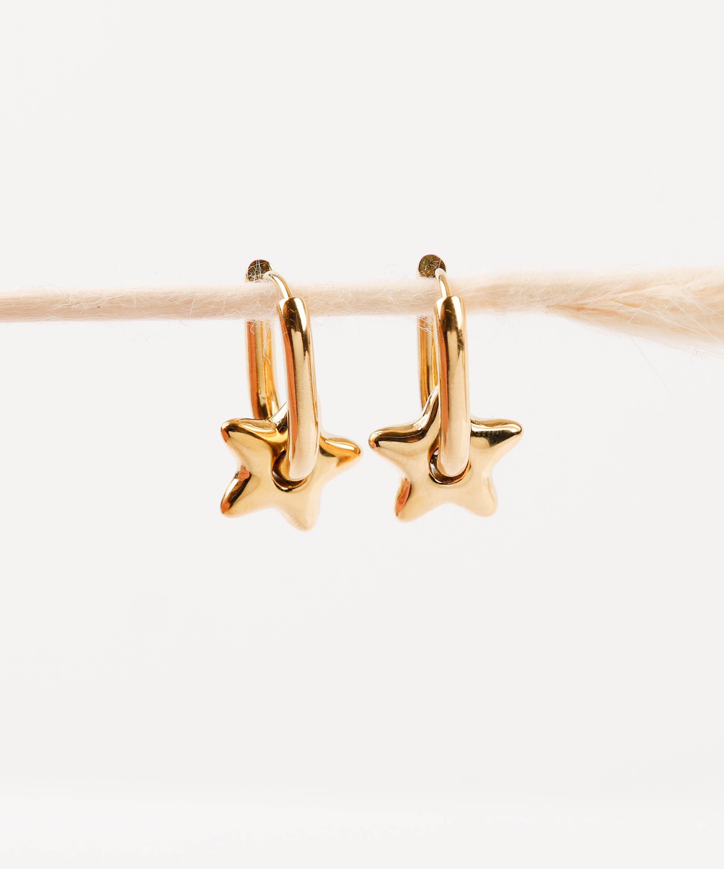 boucles d'oreilles étoile en acier inoxydable pour femme 