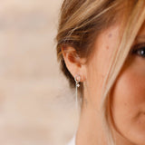 Boucles d'oreilles - Chaine - Quartz Rose - Argent 925 - ARIANE