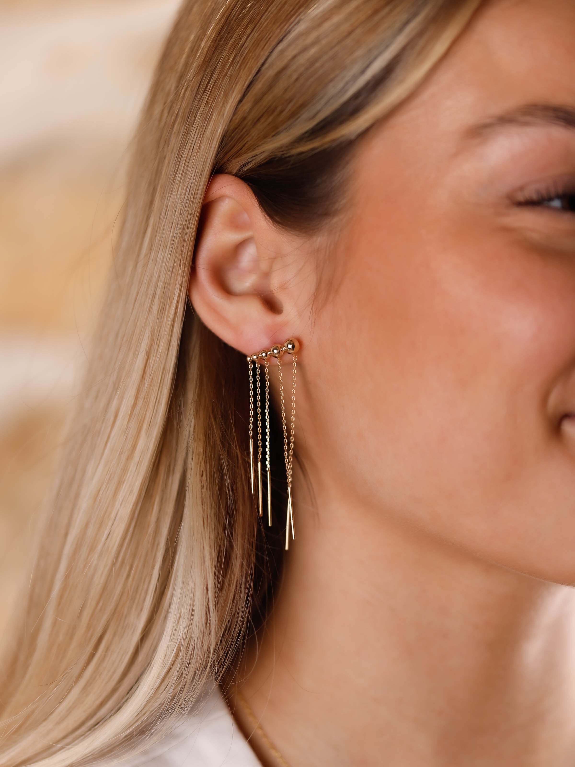 boucles d'oreilles en plaqué or pour femme 