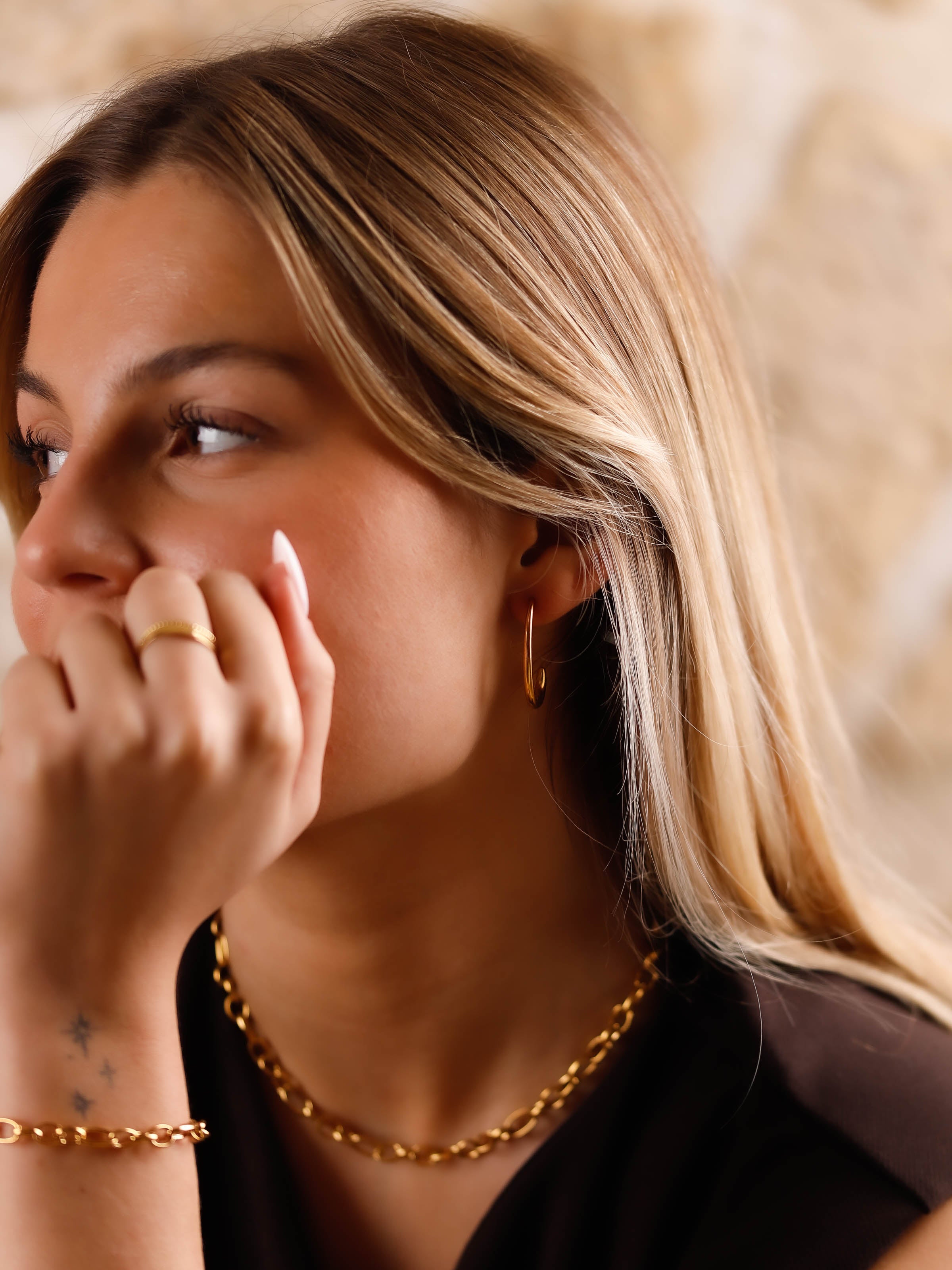 boucles d'oreilles en acier inoxydable pour femme