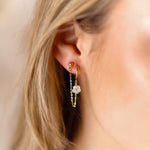 boucles d'oreilles chaîne en acier inoxydable pour femme 