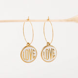 boucles d'oreilles créole en acier inoxydable pour femme