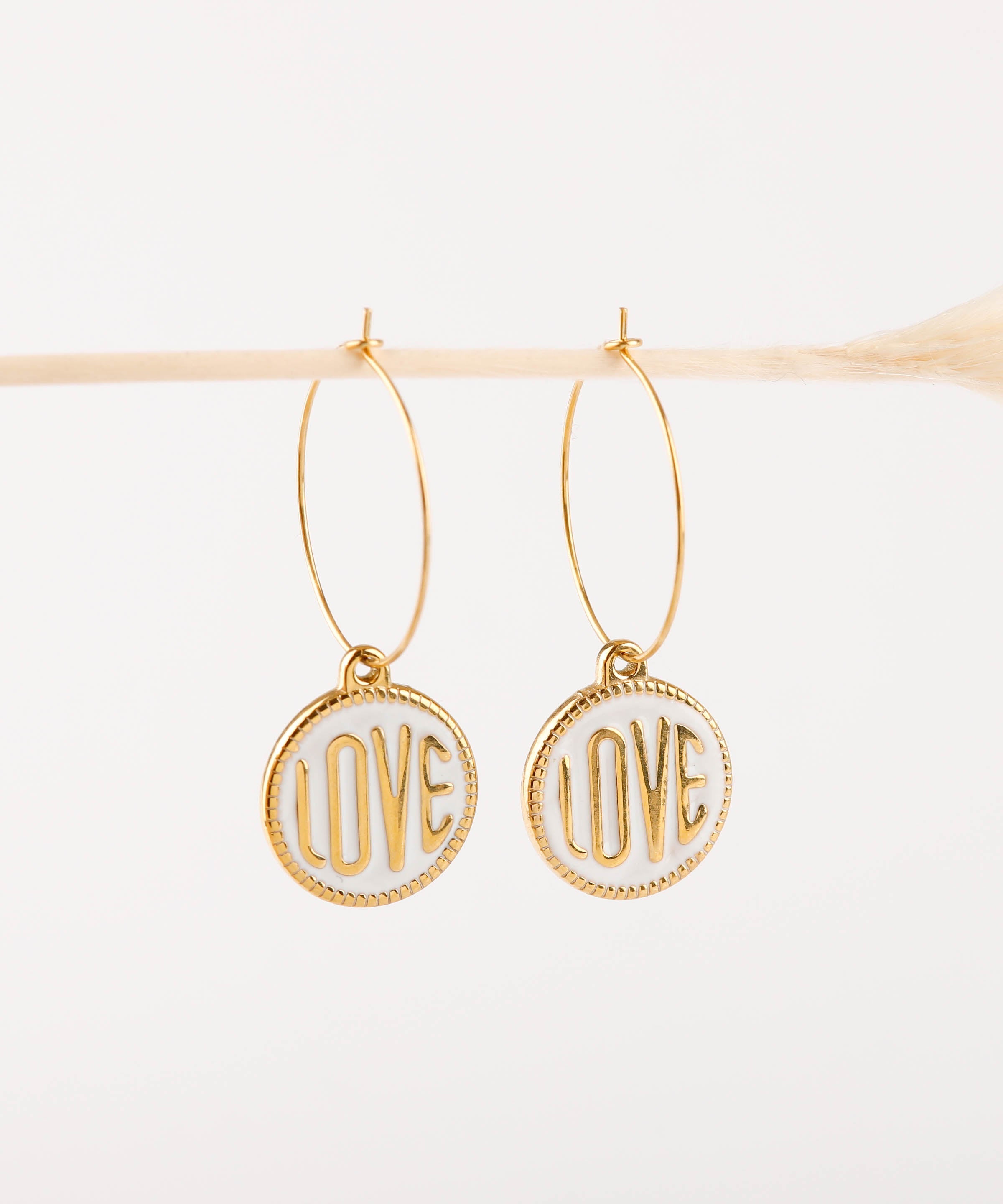 boucles d'oreilles créole en acier inoxydable pour femme