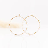 boucles d'oreilles créoles en acier inoxydable pour femme 