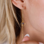 boucles d'oreilles chaîne en acier inoxydable pour femme