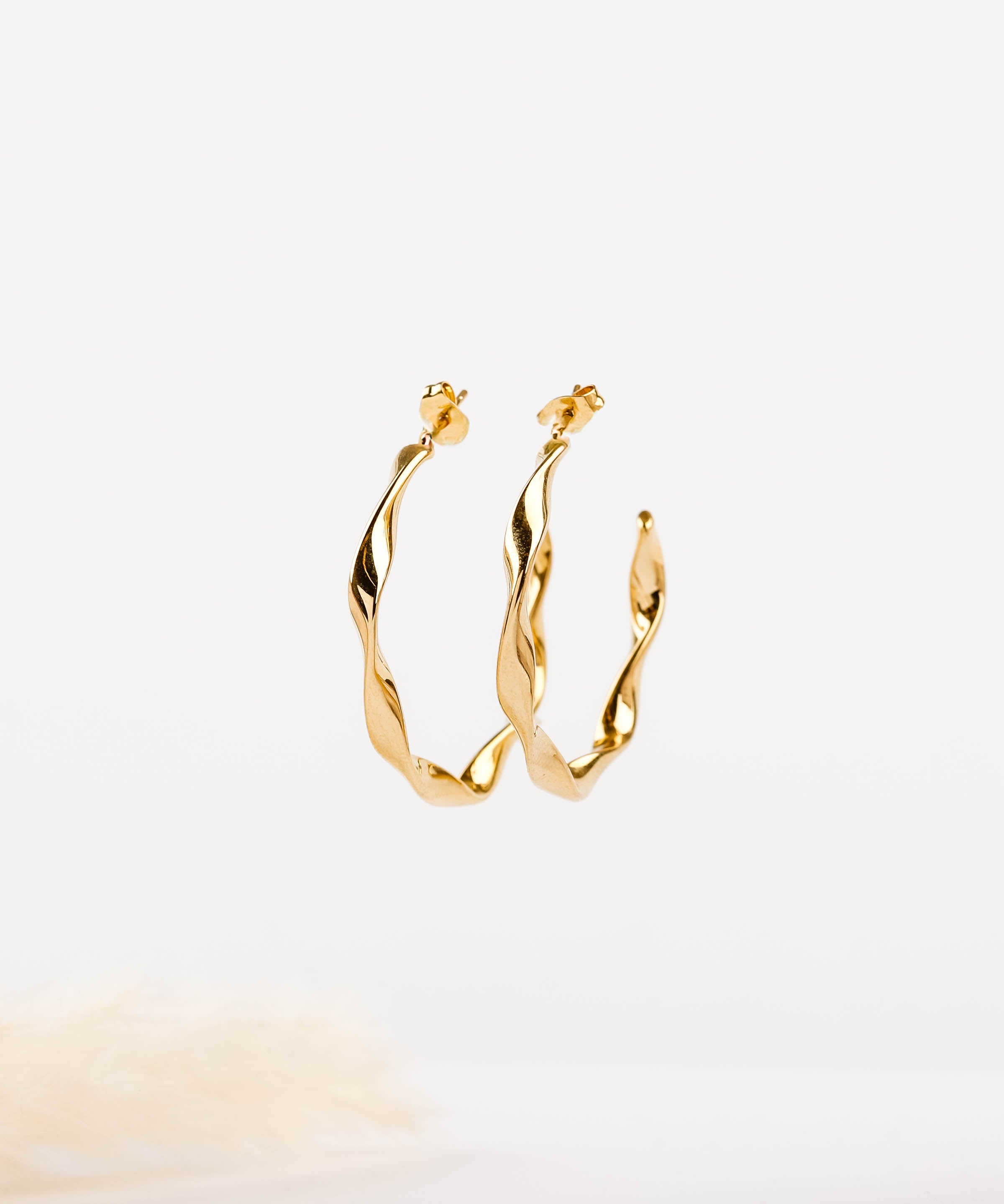 boucles d'oreilles créoles en acier inoxydable pour femme 