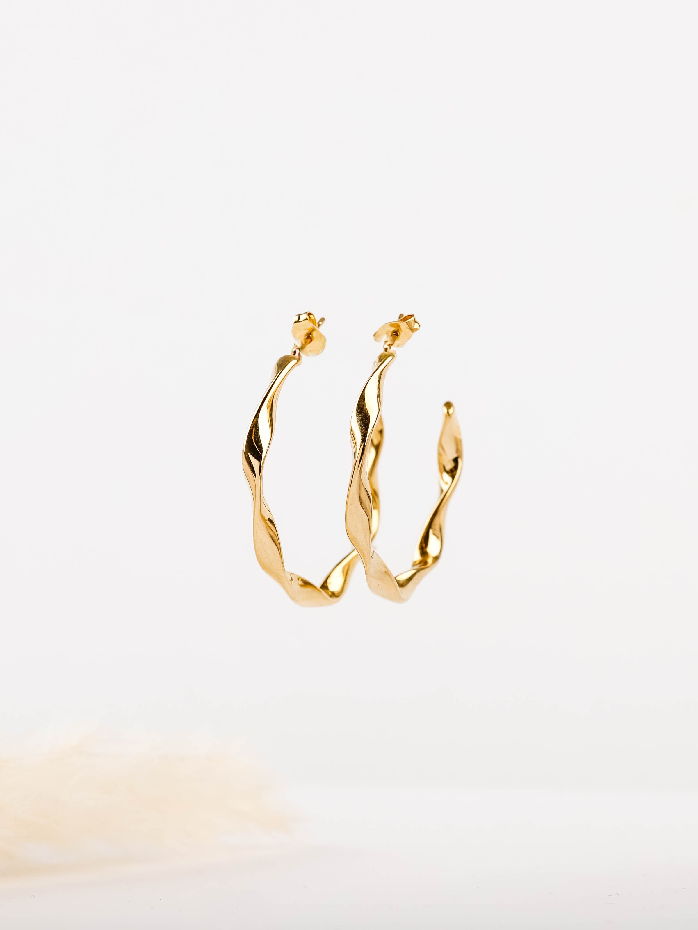 boucles d'oreilles créoles en acier inoxydable pour femme 