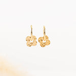 boucles d'oreilles fleur en acier inoxydable pour femme 