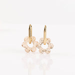 boucles d'oreille fleur en acier inoxydable pour femme
