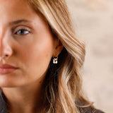 boucles d'oreilles fleur en acier inoxydable pour femme 