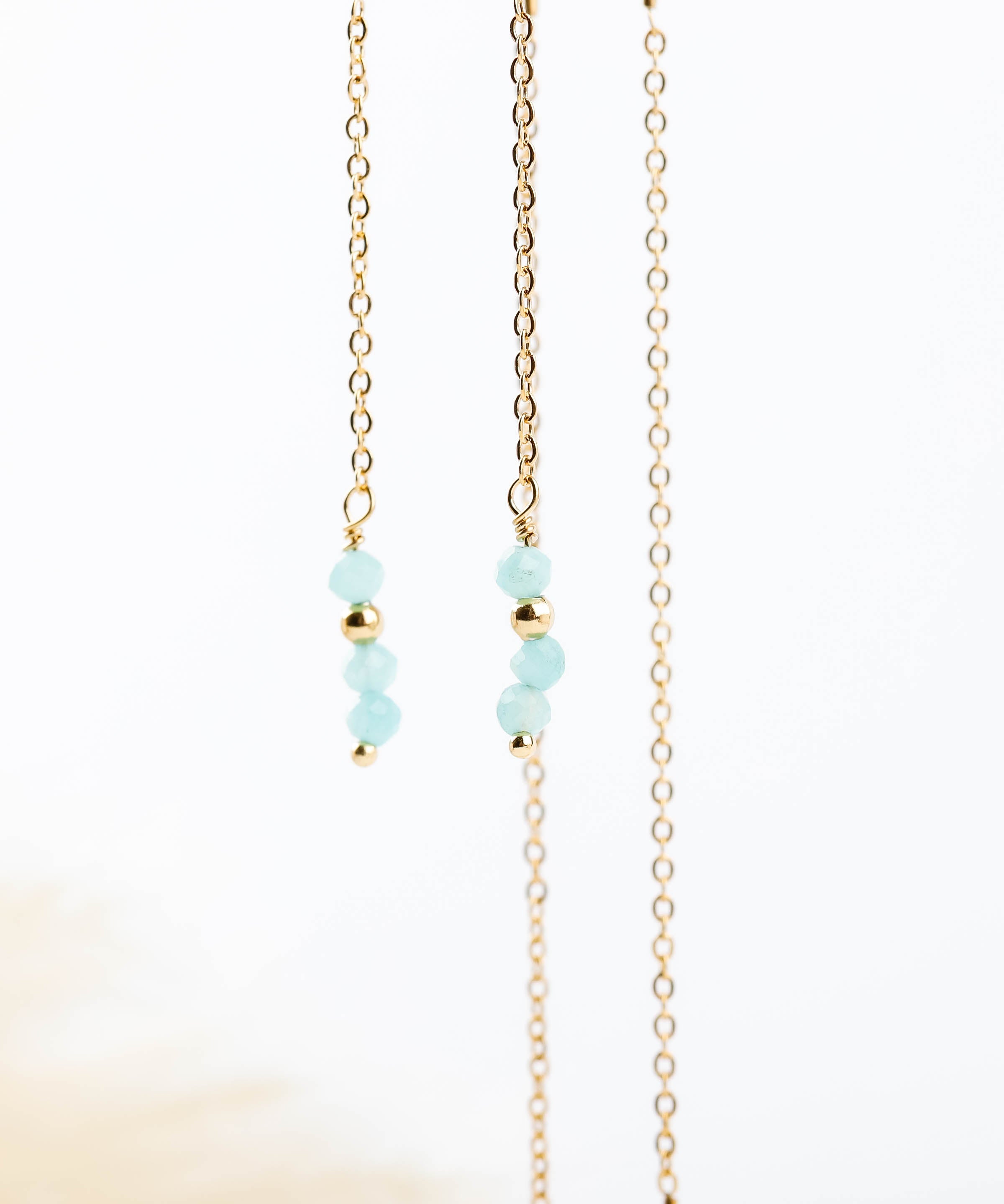boucles d'oreilles chaîne en acier inoxydable pour femme 