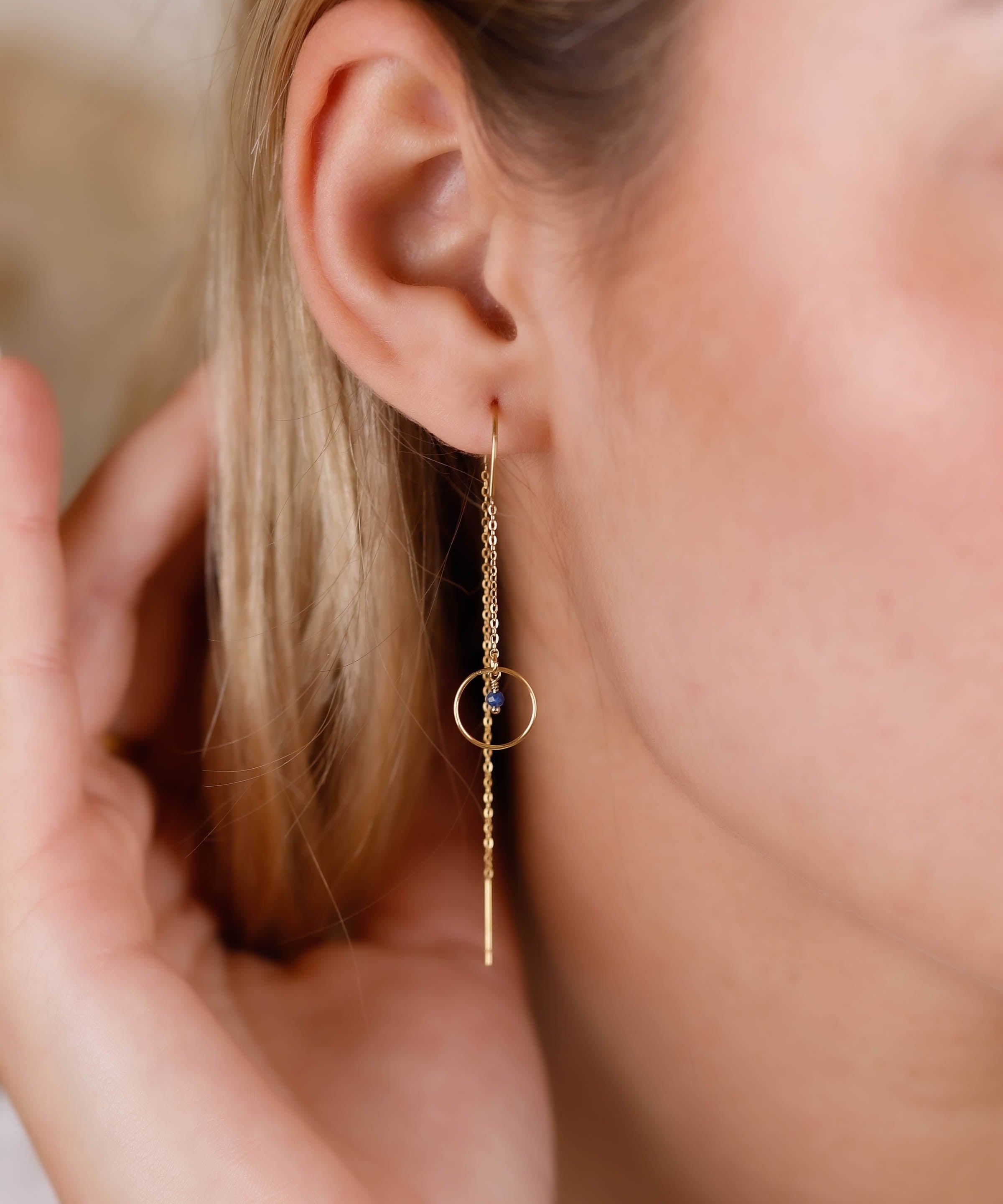 boucles d'oreilles chaîne en acier inoxydable. pour femme 