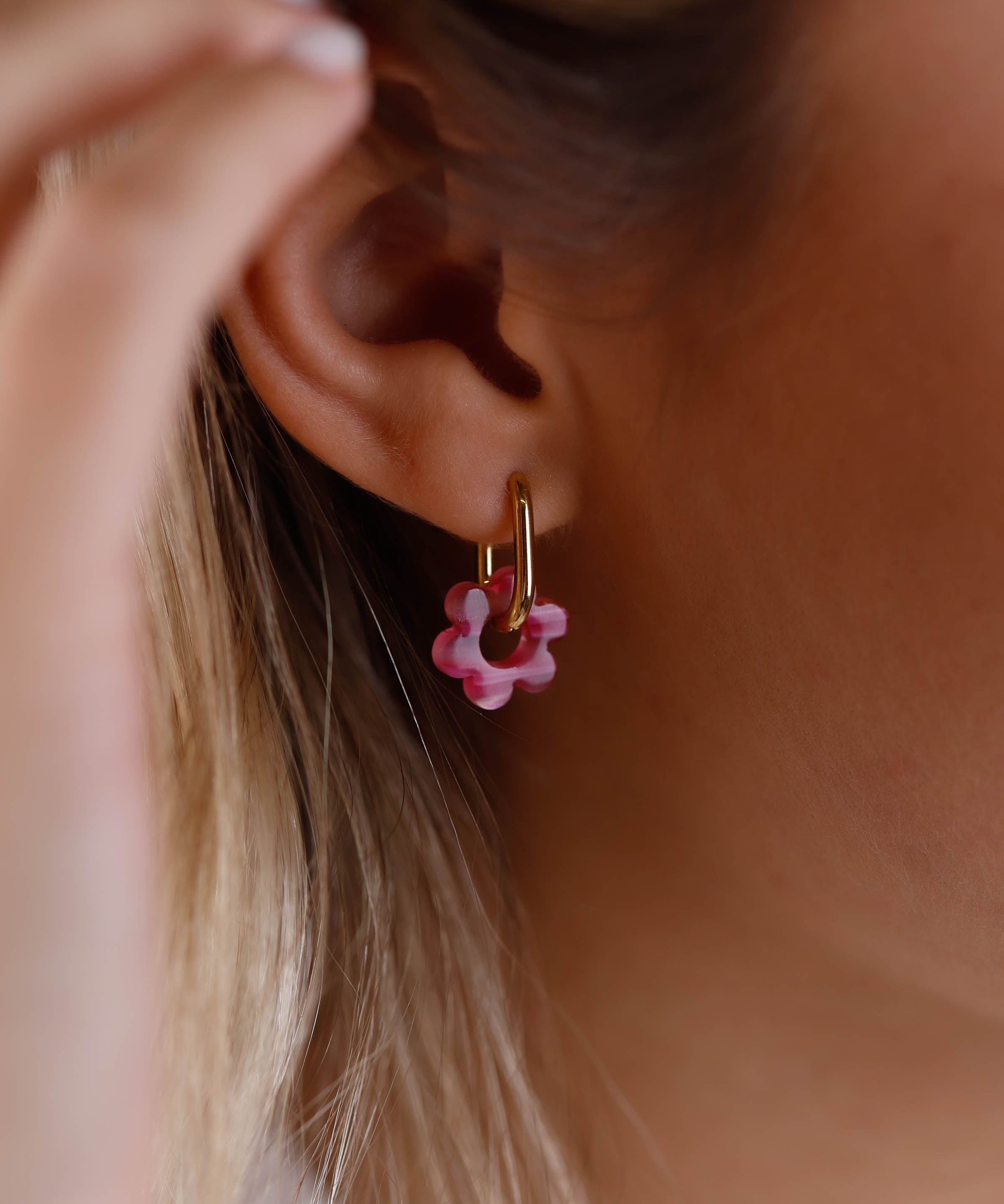 Boucles d'oreilles - Acier inoxydable - FLEUR