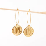 boucles d'oreilles créoles en acier inoxydable pour femme