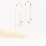 boucles d'oreilles chaîne en acier inoxydable pour femme 