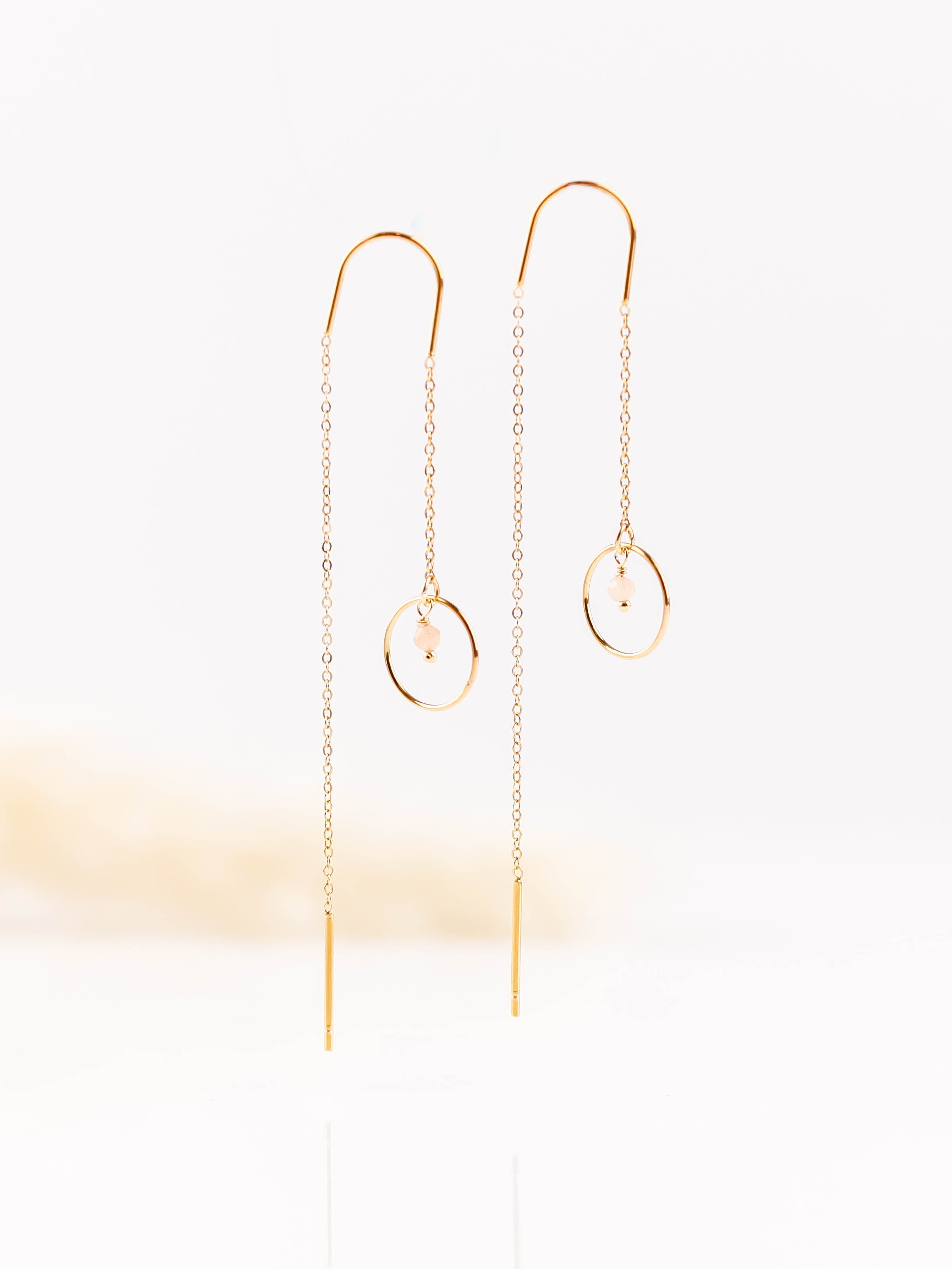 boucles d'oreilles chaîne en acier inoxydable pour femme 