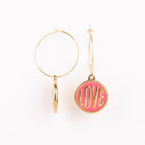 boucles d'oreilles créole en acier inoxydable pour femme