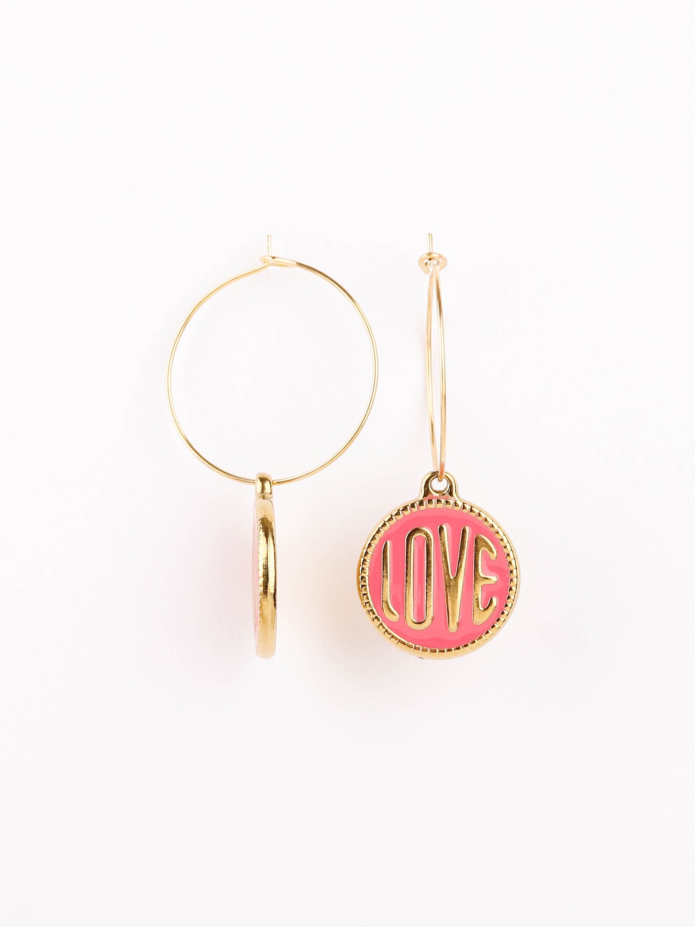 boucles d'oreilles créole en acier inoxydable pour femme
