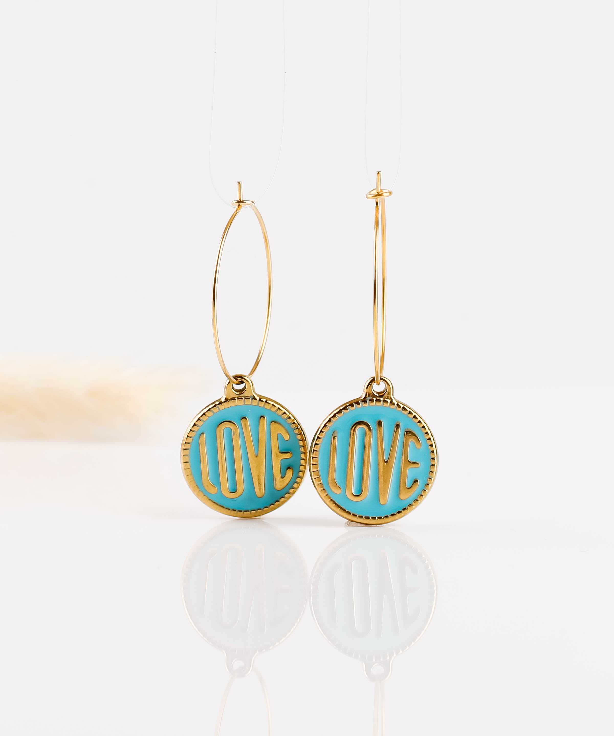 boucles d'oreilles en acier inoxydable pour femme