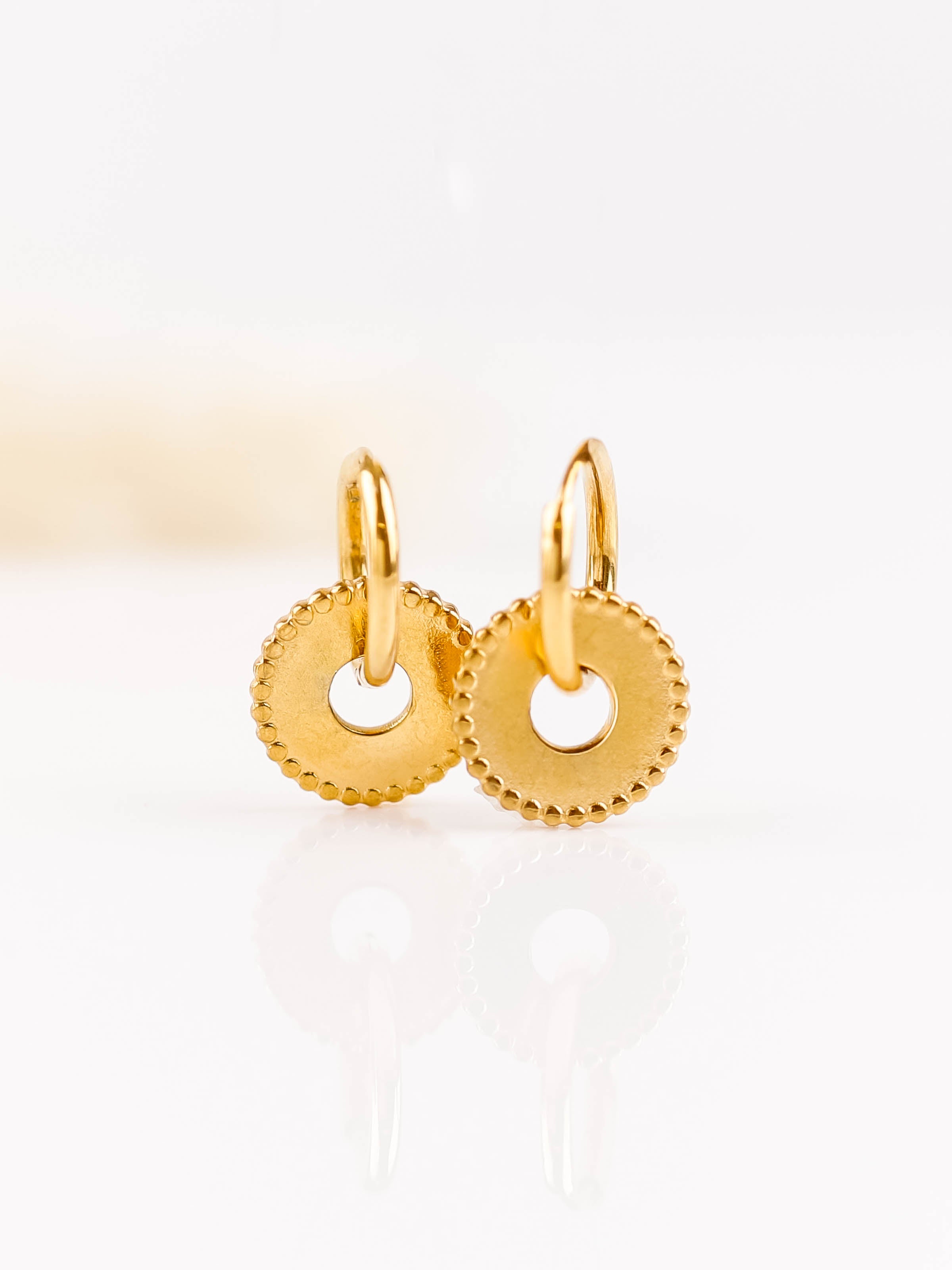 boucles d'oreille en acier inoxydable pour femme 