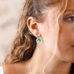 boucles d'oreilles fleur en argent 925 pour femme 