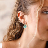 boucles d'oreilles fleur en argent 925 pour femme 