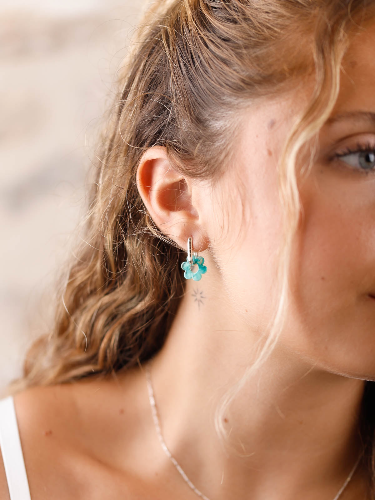 boucles d'oreilles fleur en argent 925 pour femme 