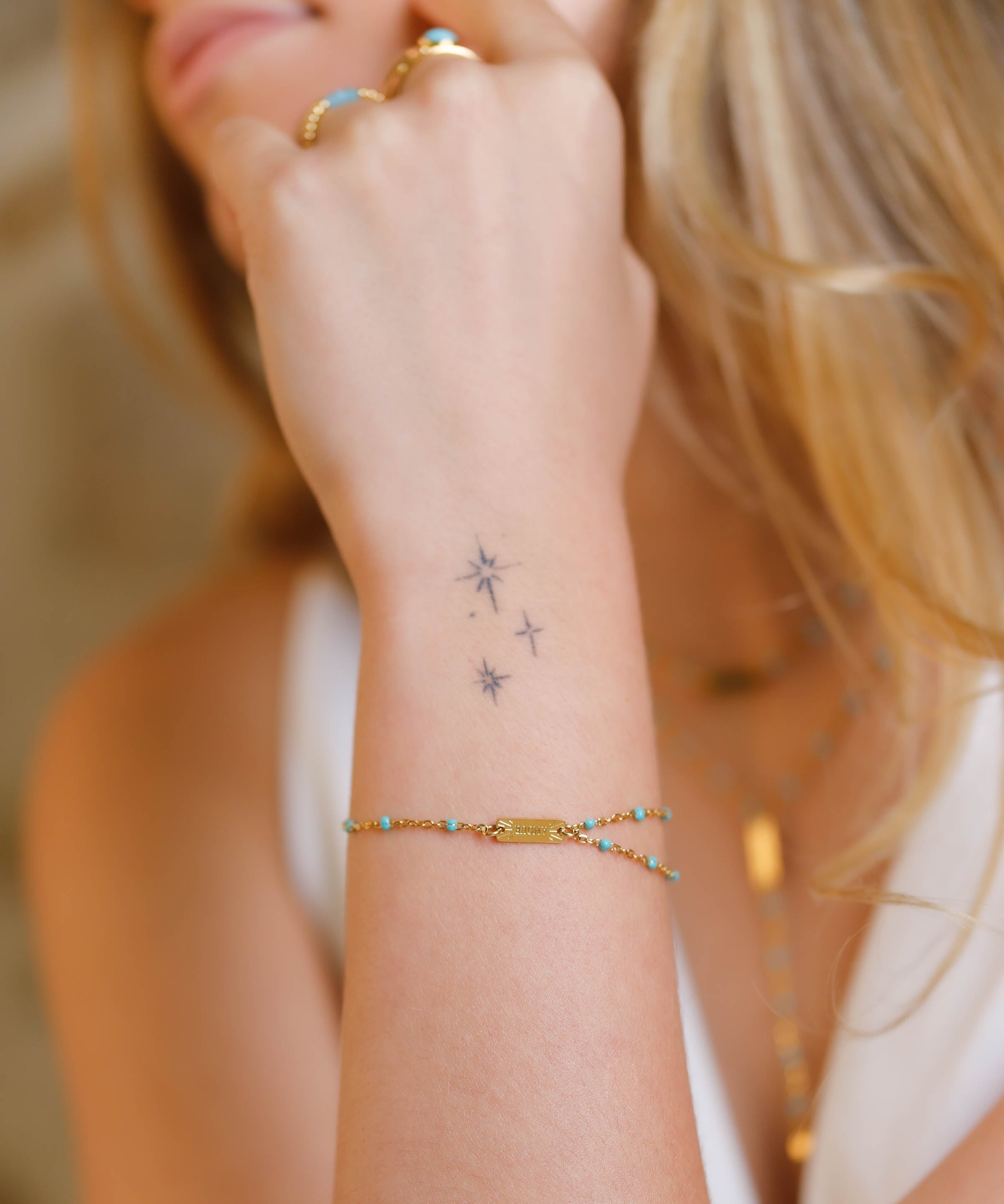 bracelet en acier inoxydable et résine pour femme 