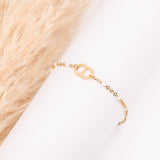bracelet maille en acier inoxydable et résine pour femme 