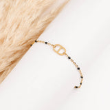 bracelet maille en acier inoxydable et résine pour femme 