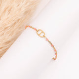 bracelet maille en acier inoxydable et résine pour femme 