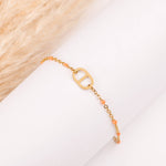 bracelet maille en acier inoxydable et résine pour femme 
