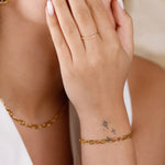 bracelet maille en acier inoxydable pour femme