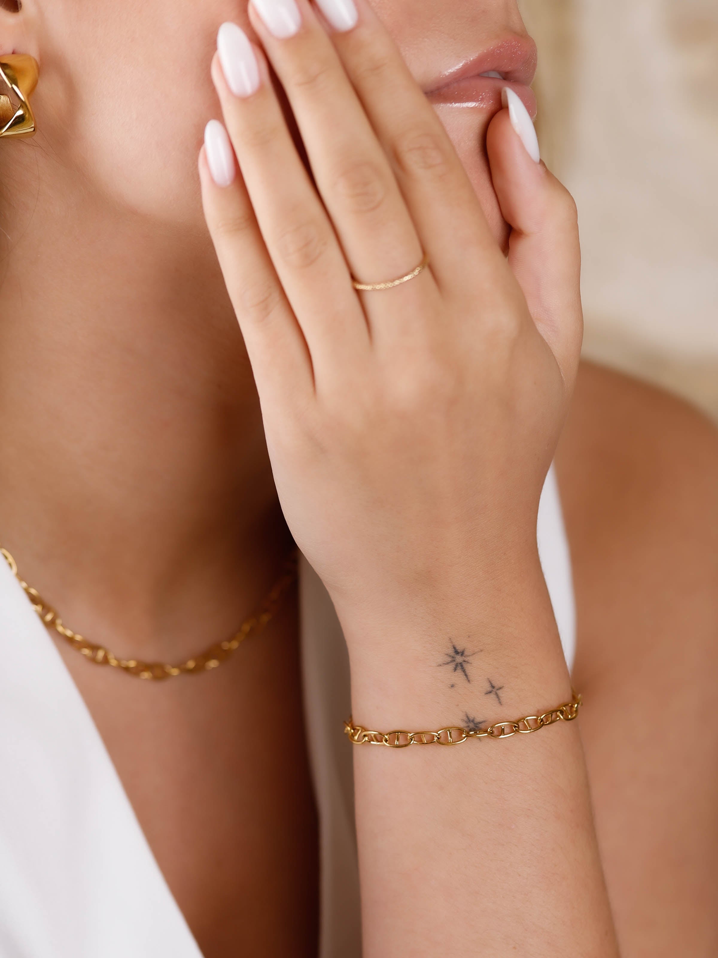 bracelet maille en acier inoxydable pour femme