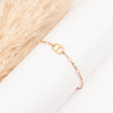 bracelet maille en acier inoxydable et résine pour femme 
