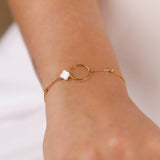 Bracelet - Chaîne - Nacre - Acier inoxydable - SOLÈNE