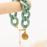bracelet en acier inoxydable avec maillon pour femme 